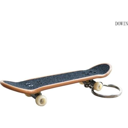 Creative Mini Finger Skateboard Fingerboard Alloy Stents Scrub Finger Scooter Skate Boarding With keychain Kids Toys