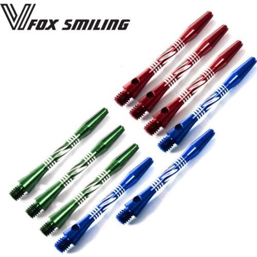 Fox Smiling 3pcs 2BA Darts Shafts For Professional 41mm Aluminum Darts Shafts Dart Accessories Blue Black Red Green