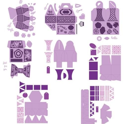 Lovely Honeycomb Favour Box Metal Cutting Dies Scrapbooking Album Paper DIY Card decoration Craft Embossing Die Cuts 2019 New