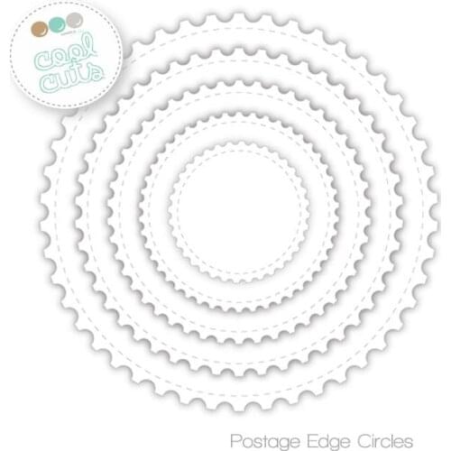 AliliArts Metal Cutting Dies postage edge circle diy Scrapbooking Photo Album Decorative Embossing PaperCard Crafts Die 2020