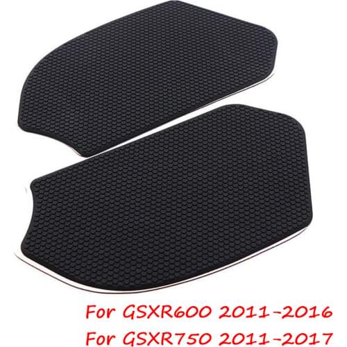 Motorcycle Black Anti-Heated Gas Tank Side Traction Knee Protector Anti Slip Pad For Suzuki GSXR600 2011-2016 GSXR750 2011-2017