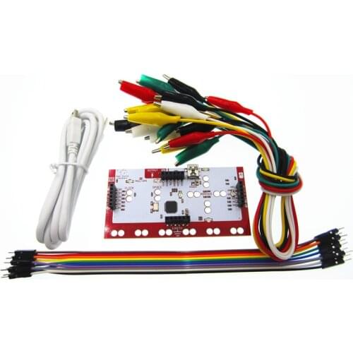 1set DIY Makey kit with USB Cable Alligator Clips support Connect everyday objects to computer keys for Kids/Children