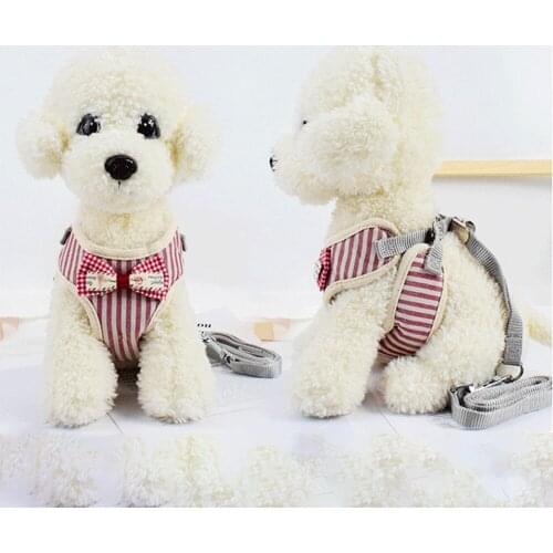 Cat Dog Harness and Leash Set Nylon Mesh Pet Puppy Harness Lead Cat Collar Clothes Vest For Small Cat Dog Kitten Pet Supplies