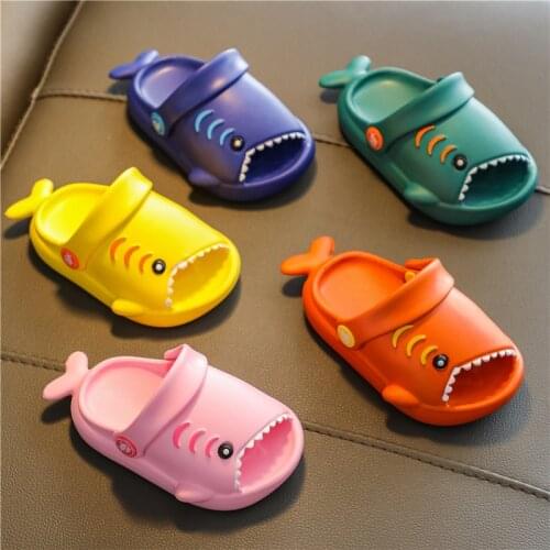Baby classic sandals cute cartoon animal shark newborn boys shoes girls bathroom childrens shoes non slip childrens shoes