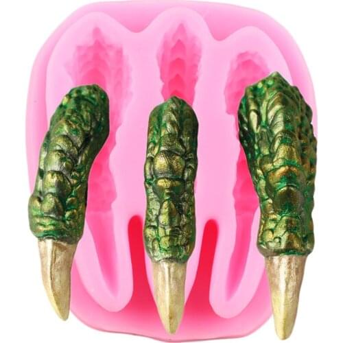 Dinosaur Paw Claws Silicone Mold DIY Party Cake Border Fondant Molds Cake Decorating Tools Chocolate Gumpaste Candy Clay Moulds