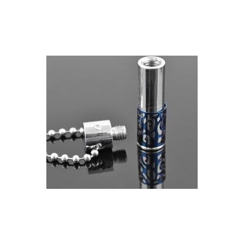 Blue large open hollow cylinder 316L Stainless Steel pendant necklaces Never fade necklace jewelry wholesale