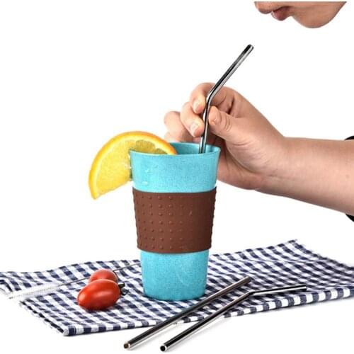 Bar High Quality Glass Straws Reusable Drinking Glass Tube Eco-friendly With Cleaning Brush Drink Straw Events Party Supplies