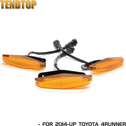 Tendtop 3/5 PCS Amber Yellow LED Grille Lights For 2014 2015 2016 2017 2018 2019 2020 2021 Toyota 4Runner Pro Grill Lamps