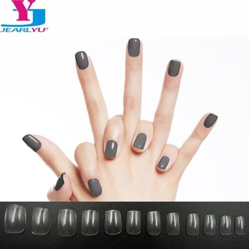600pcs/lot 10 Sizes Short Coffin Clear False Nail Tips Salon DIY UV Polish Transparent Acrylic Fake Nail Art Nude Manicure Tools