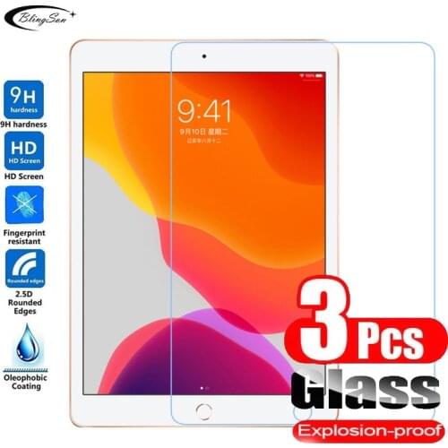 3Pcs Tempered Glass for Apple iPad 10.2 2019 2020 Screen Protector 9H HD Protective Glass Film for iPad 8 7 7th 8th Generation