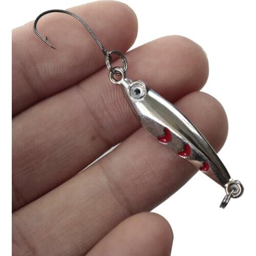 1pcs Metal Fishin Lure 2.5g 4.5g Artificial Baits Fish Hooks Bass with single hook Crankbait Hard Baits wobbler Fishing Tackle