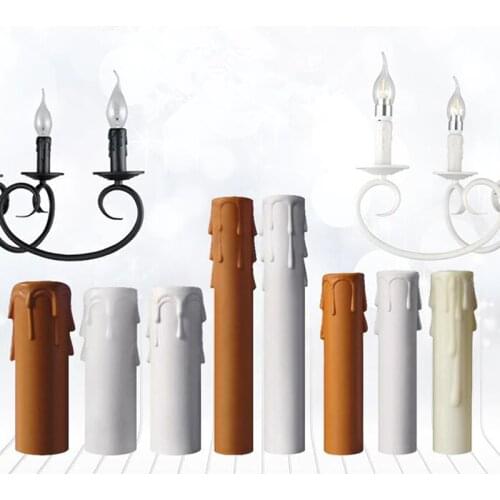 10pcs Candle Lamp Holder Tube, Candle Lamp Base Sleeve Candle Bulb Base Cover