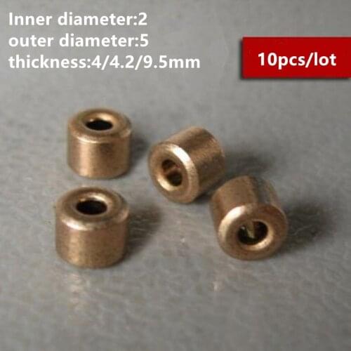 10pcs/lot Iron Copper Base Powder Metallurgy Oil Inner Diameter 2 Outer Diameter 5 Precision Oil Bearing Copper Sleeve