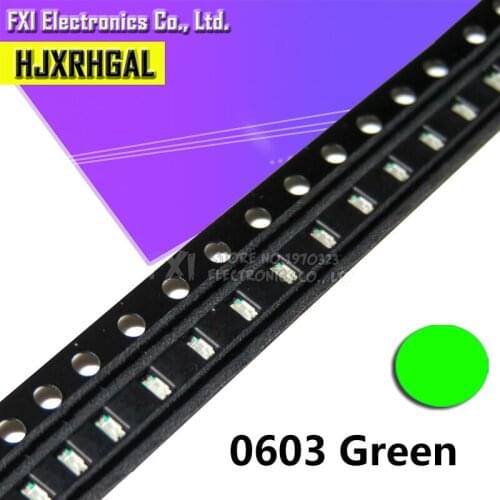 100pcs green 0603 SMD LED diodes light Hot sale