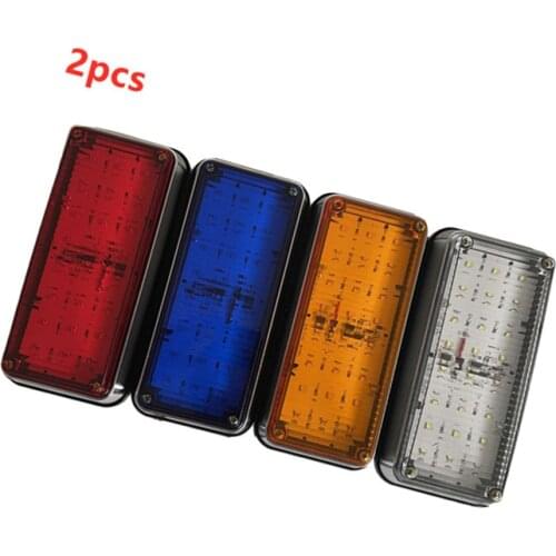 2pcs Red amber white Blue 12v 24v led strobe lights for ambulance pumper fire engines lamps police Perimeter lights 180X75x35mm