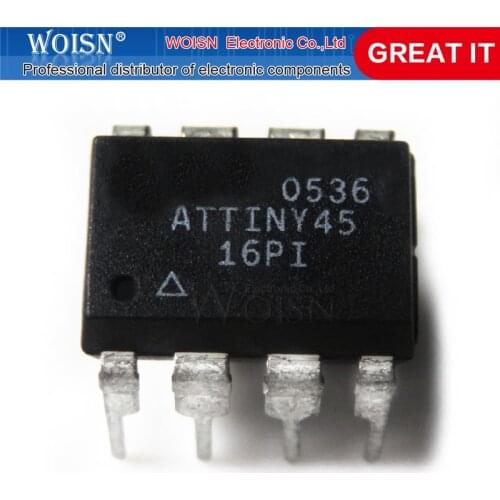 2pcs/lot ATTINY45-20PU ATTINY45 DIP-8 In Stock