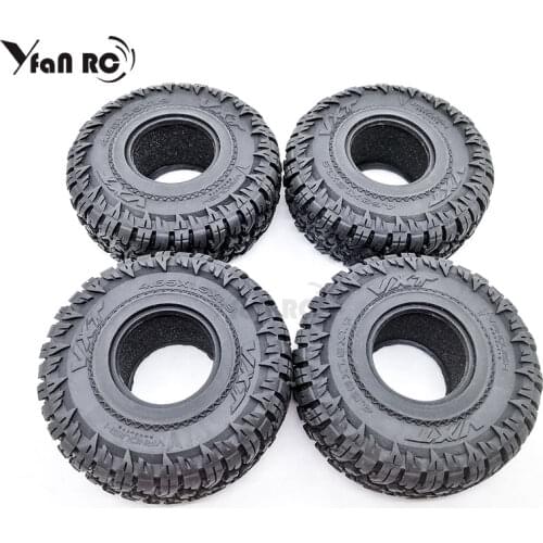 4PCS 118MM 1.9" Rubber Rocks Tyres / Tires for 1:10 RC Rock Crawler Axial SCX10 90047 D90 D110 TF2 TRX-4