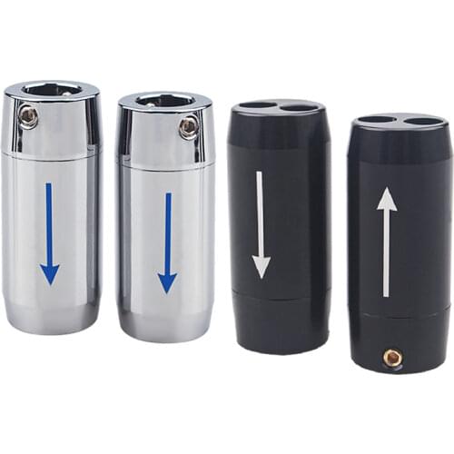 Hifi Fever Grade Hi-end 4Pcs Aluminum Alloy 1 To 2 Splitter Speaker Cable Accessories Audio Split Ring 11mm 7mm