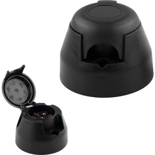 7 Pin 12V European Trailer Socket Plug Tow Bar Electrics Connector Adapter For RV Truck Vans Caravans Transfer Signal Adapter