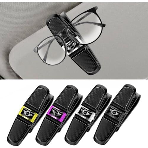 Car Sun Visor Eyeglasses Sunglasses Clip Holder Fastener Accessories For MINI Cooper F55 F56 R60 R59 R58 R57 R56 R55 R53 R52 R50