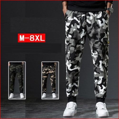 Pants mens leggings pants casual loose military training camouflage sports spring autumn mens pants plus size overalls 8XL