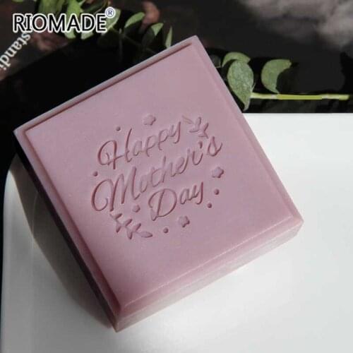 Happy Mothers Day Styles Acrylic Soap Stamp DIY Handmade Seal Natural For Soap Making Chapters