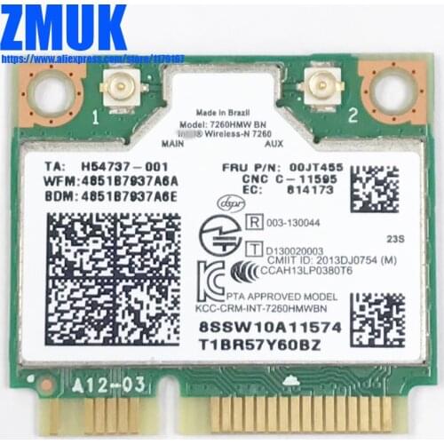 Int 7260HMW BN Wireless-N & Bluetooth 4.0 Card For Lenovo C50-50 M83 M93 Series,P/N 00JT455