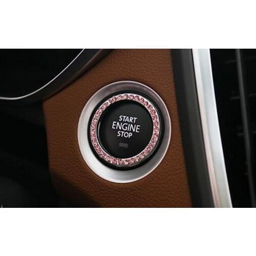 Ignition Key Ring Crystal Engine Start Stop switch cover For S/ubaru X/V F/orester o/utback l/egacy I/mpreza Car Accessories