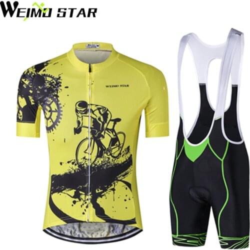 WEIMOSTAR Team Pro Mens Cycling Jersey Set Summer Bicycle Clothing Ropa Ciclismo MTB Bike Clothing Sportswear Cycling Set
