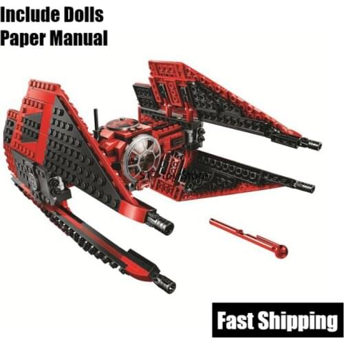 Vonregs 514pcs 11422 Major Tie 75240 Fighter Building Blocks Set Compatible with Toy for Kids Bricks Christmas birthday Gifts