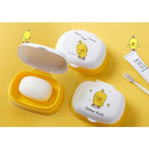 Bathroom Soap Dish Box Portable Cute Soap Holder Home Shower Travel Container Soap Tray Drainer Box Bathroom Accessories