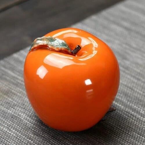 Creative Ceramic Apple Pepper Tea Cans Mini Food Sealed Cans Home Candy and Snack Storage Boxes Seasoning Jars Home Decoration