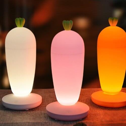 Carrot Lamp ABS USB Charger Lamp Children Eye Protective Energy Saving Portable Lovely Night Light 5V LED Lovely Cartoon Lights