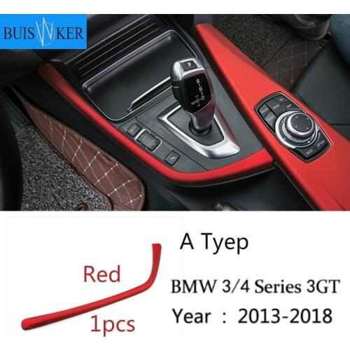 Stainless Steel Gear Decorative Strip Cover Trim for BMW LHD F30 3 Series 3GT 316i 2011 2012 2013 2014 2015 2016 Red Blue Silver