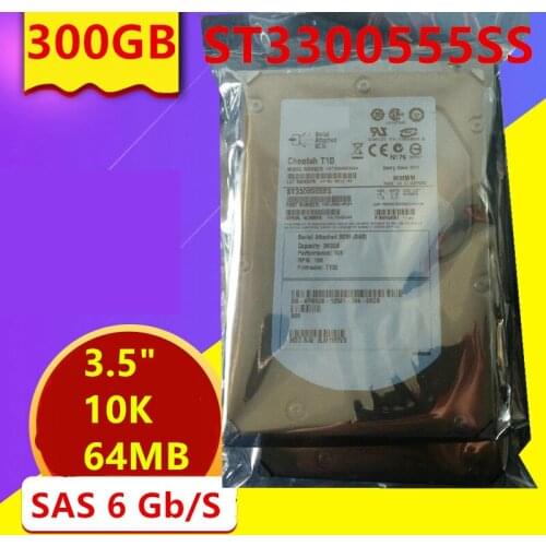 New HDD For Seagate Brand 300GB 3.5" SAS 6 Gb/s 64MB 10K For Internal Hard Drive For Enterprise Class HDD For ST3300555SS