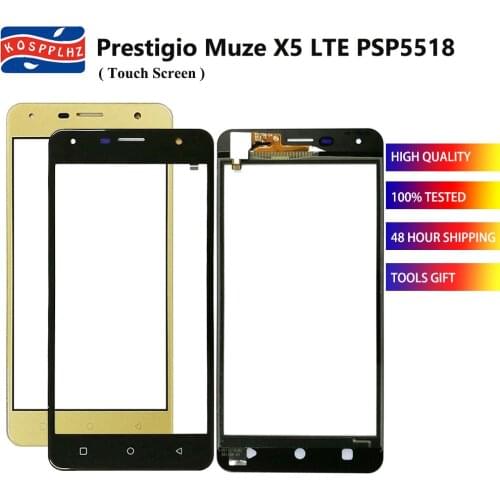 5.0" Front Glass For Prestigio Muze X5 / D5 LTE PSP 5518 PSP5518 DUO PSP5518DUO Touch Screen Sensor Glass Panel Perfect Repair