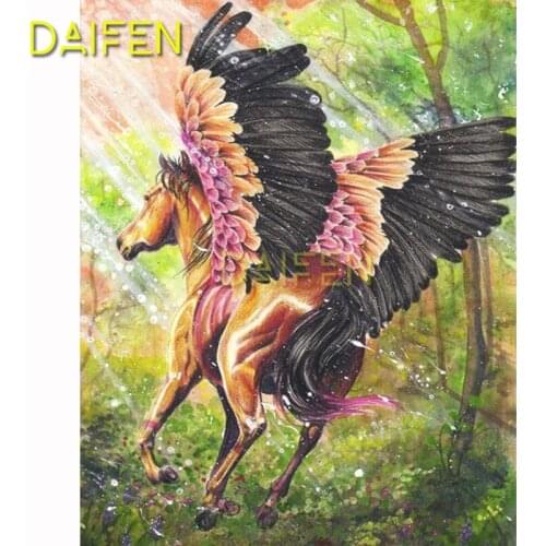 Full Square Diamond painting Cross stitch butterfly horse unicorn forest DIY 3D Diamond mosaic Full Round Diamond embroidery