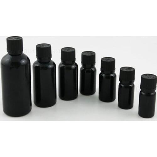 Empty Matte black Essential Oil Bottle with Orifice Reducer Cap Shiny black Refillable e liquid Bottles Vials 5ml