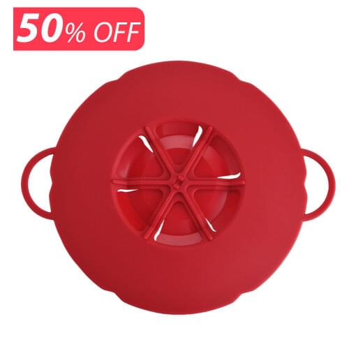 [ Big Size ] Silicone lid Spill Stopper Cover For Pot Pan Kitchen Accessories Cooking Tools Flower Cookware Kitchen Accessories