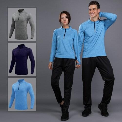 Sports Long-sleeved Mens and Womens Autumn and Winter Quick-drying Running Fitness Training Suit Casual Loose Full Sleeveles