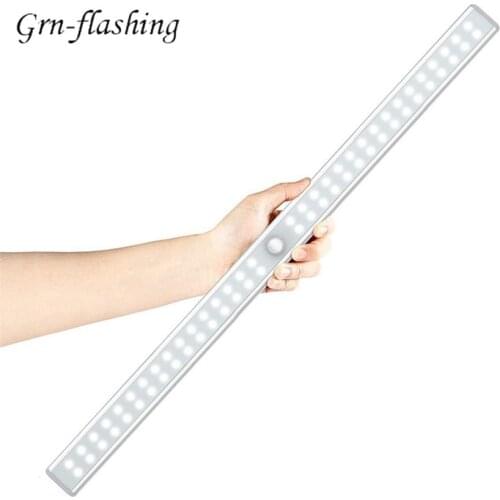 20 36 64 LED Under Cabinet Light with PIR Motion Sensor USB chargeable Closet Night Light for Wardrobe Toilet Kitchen home lamp