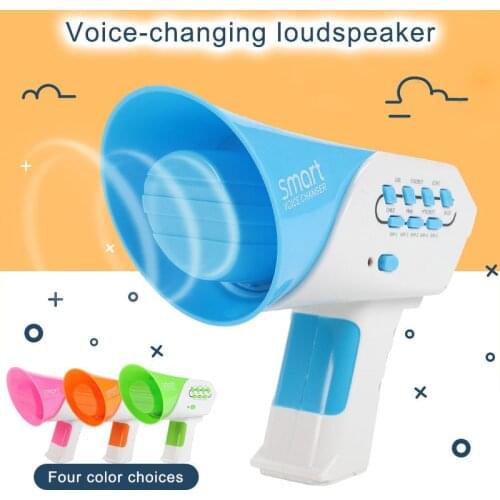 Mini Horn Funny Kids Loudspeaker Toy Voice-changing Intercom Electronic Toys with 7 Different Voice Education for Children NSV77
