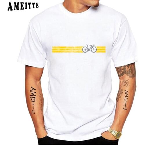 Yellow Jersey Champ Bike Race Cycling Print T-Shirt New Mens Short Sleeve Funny Bicycle Design Boy Casual Tops White Tees