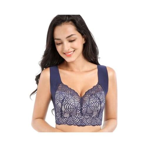 Sexy Lace Lingerie Bralette Vest Full Cup Brassiere Plus Size Bras for Women Cup Top BH Wireless Underwear