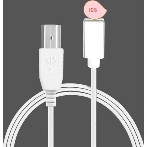 1M Instrument USB OTG Cable Lightning to Type-B Male to Male for Electric Piano/ Drum/ Audio DAC/ Mixer