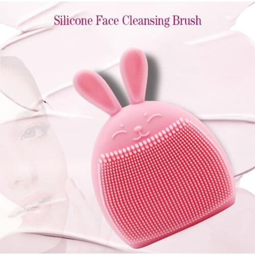 1 Pc Rabbit Shape Silicone Face Cleansing Brush Face Washing Product Pore Cleaner Exfoliator Face Scrub Brush Skin Care