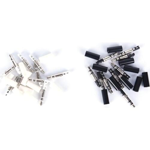 10PCS 3.5mm 3 Pole Stereo Headset Plug Jack Outlet Adaptor Connector