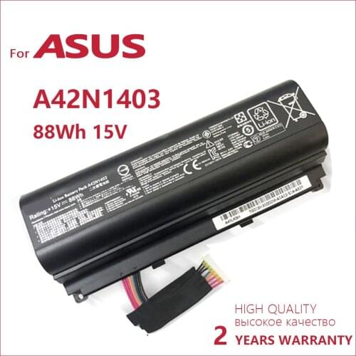100% new Genuine A42N1403 Laptop Battery for ASUS ROG G751 G751JY G751JM G751JT GFX71JY GFX71JT A42LM9H A42LM93 4ICR19/66-2