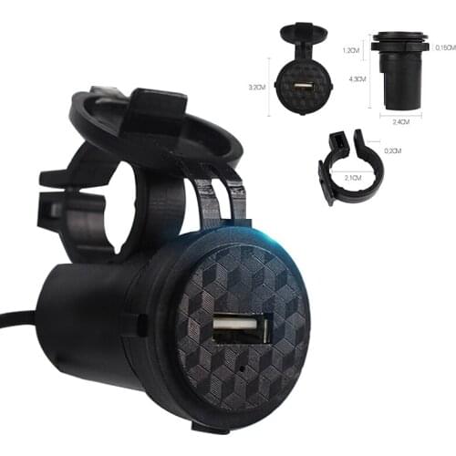 12V 3.2*4.3cm USB Charger Socket Adapter Power For Car Motorcycle Handlebar Waterproof