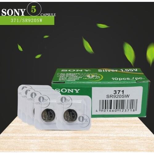 5pcs/lot FOR SONY Original AG6 1.5V Silver Oxide Button Cell Batteries SR920SW SR69 SG6 LR69 171 920 Single grain packing